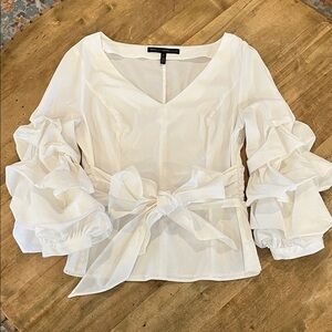 White House Black Market Ruffle Blouse